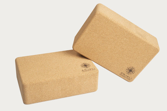 Anjali Cork Yoga Block Pair-Yoga Package-Anjali Generation
