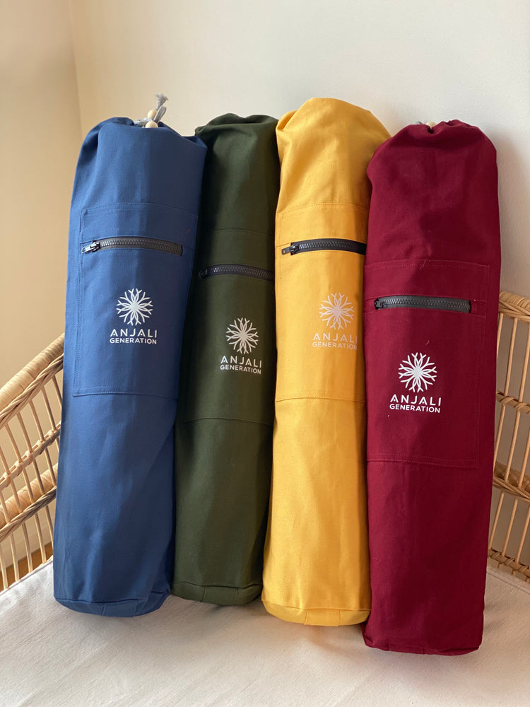 Anjali Generation Yoga Mat Bag, Organic Cotton, Heavy Duty-Yoga Mat Bag-Anjali Generation