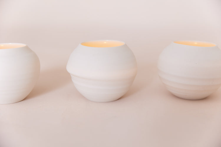 Porcelain Tea Light Holder Set-Candles-Anjali Generation