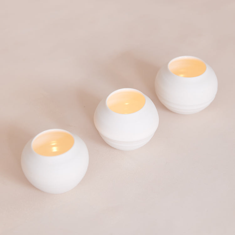 Porcelain Tea Light Holder Set-Candles-Anjali Generation