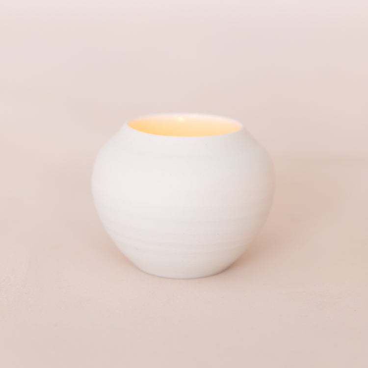 Porcelain Tea Light Holder-Candle Holders-Anjali Generation
