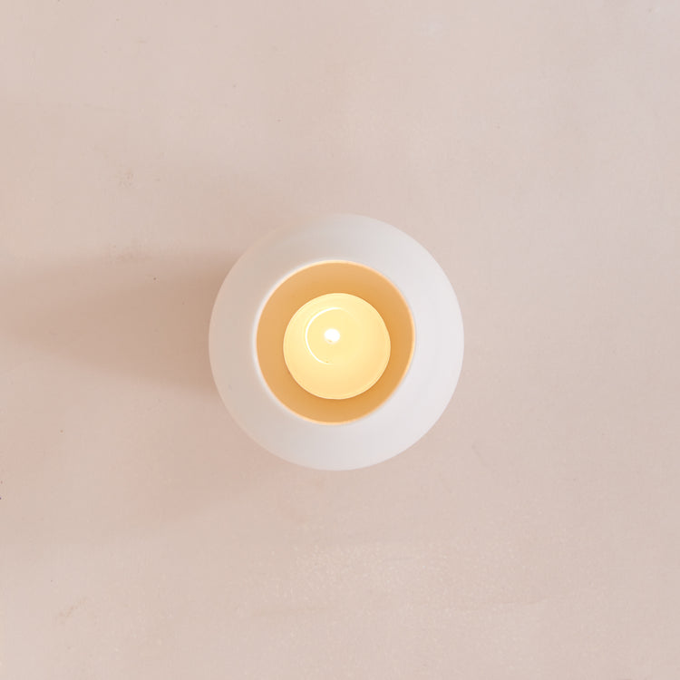 Porcelain Tea Light Holder-Candle Holders-Anjali Generation