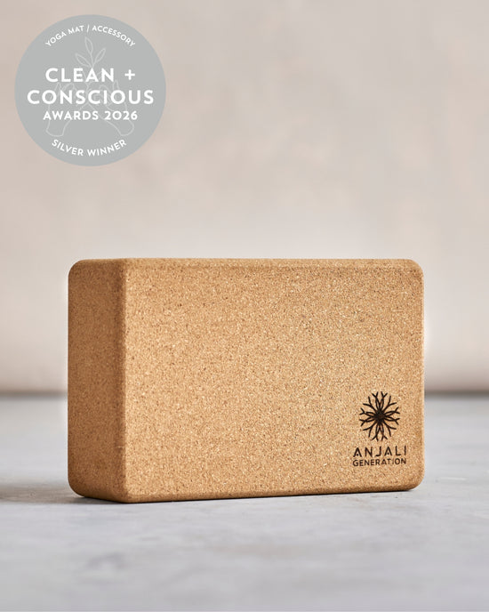 Anjali Cork Yoga Block-Yoga Accessories-Anjali Generation