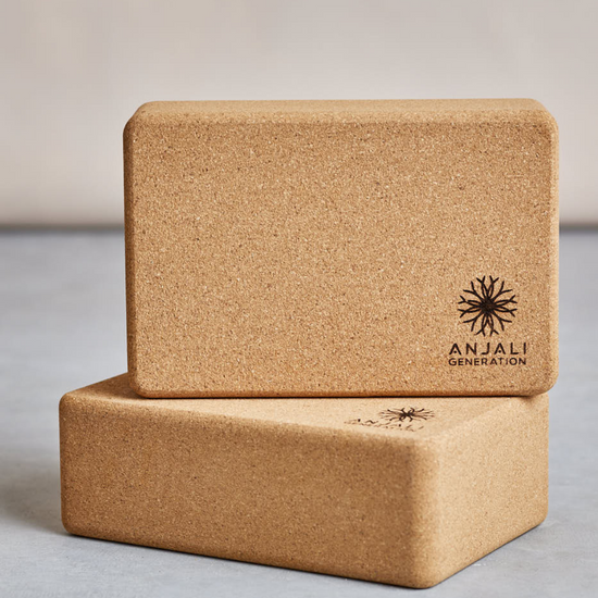 Anjali Cork Yoga Block Pair-Yoga Package-Anjali Generation