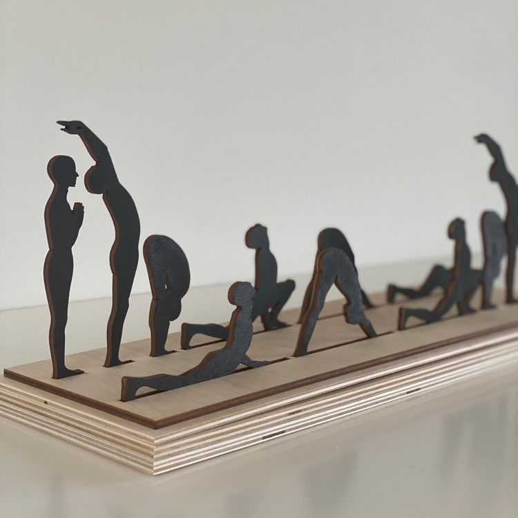 Yoga Sun Salutation Danish Boxed Sculpture-sculpture-Anjali Generation