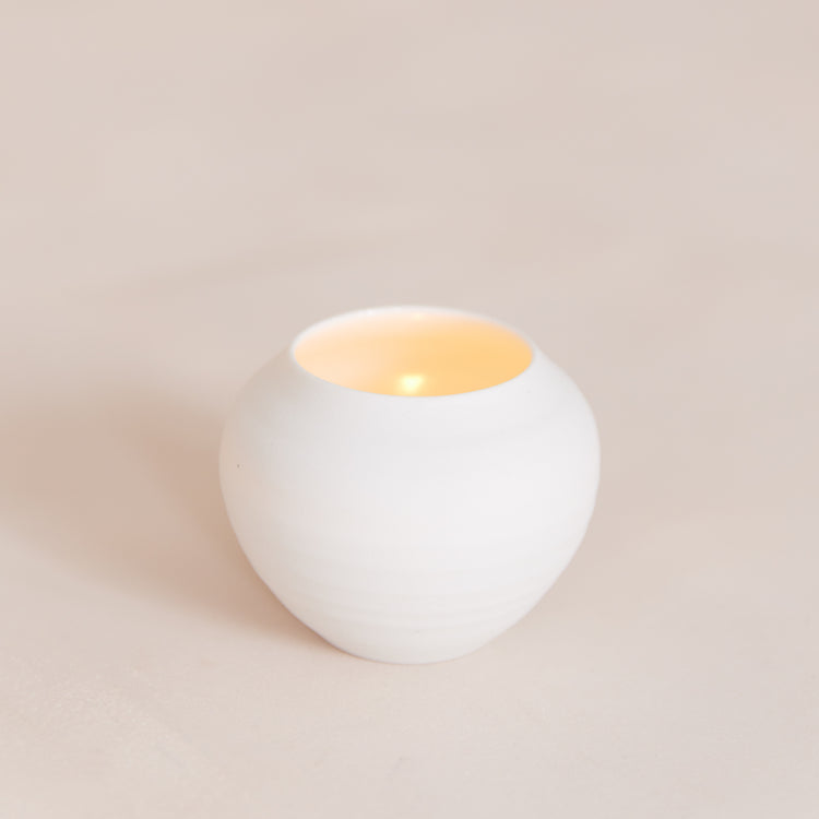 Porcelain Tea Light Holder-Candle Holders-Anjali Generation