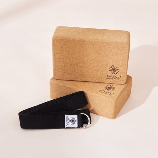 Anjali Block and Strap Set-Yoga block and strap set-Anjali Generation