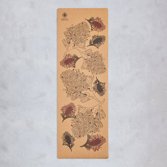 Grevillea Design Cork Yoga Mat-Yoga Mat-Anjali Generation